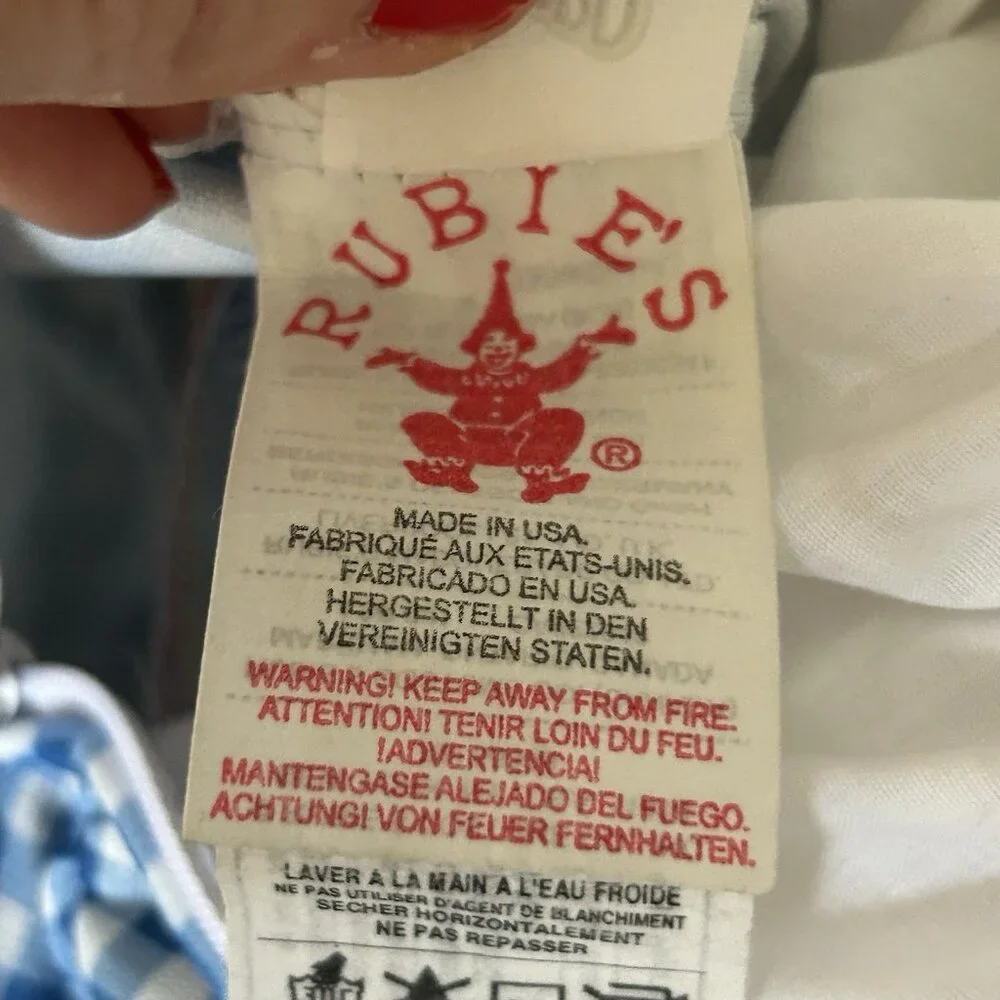 Wizard Of Oz Dorothy Dress Medium Girls Check Costume Cottagecore Halloween - Picture 6 of 8